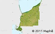 Satellite Map of Lambton, single color outside