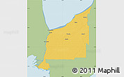 Savanna Style Map of Lambton, single color outside