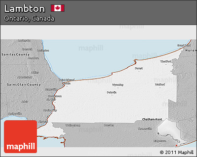 Gray Panoramic Map of Lambton