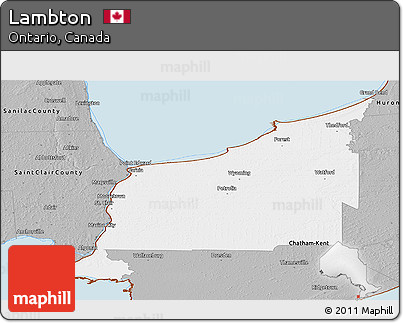 Gray Panoramic Map of Lambton