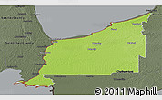Physical Panoramic Map of Lambton, darken, semi-desaturated