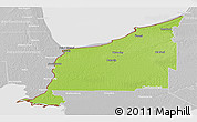 Physical Panoramic Map of Lambton, lighten, desaturated
