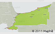 Physical Panoramic Map of Lambton, lighten, semi-desaturated