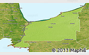 Physical Panoramic Map of Lambton, satellite outside