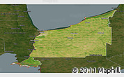 Satellite Panoramic Map of Lambton, darken