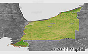 Satellite Panoramic Map of Lambton, desaturated