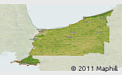 Satellite Panoramic Map of Lambton, lighten