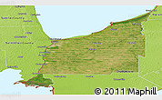 Satellite Panoramic Map of Lambton, physical outside