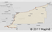 Shaded Relief Panoramic Map of Lambton, desaturated