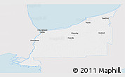 Silver Style Panoramic Map of Lambton, single color outside
