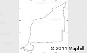 Blank Simple Map of Lambton, cropped outside, no labels