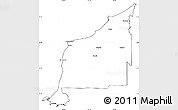 Blank Simple Map of Lambton, cropped outside