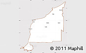 Classic Style Simple Map of Lambton, cropped outside