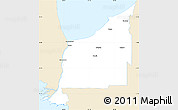 Classic Style Simple Map of Lambton, single color outside