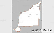 Gray Simple Map of Lambton, cropped outside