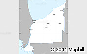 Gray Simple Map of Lambton, single color outside