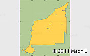 Savanna Style Simple Map of Lambton, cropped outside
