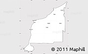 Silver Style Simple Map of Lambton, cropped outside