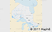 Classic Style Map of Ontario, single color outside