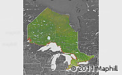 Satellite Map of Ontario, desaturated