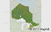 Satellite Map of Ontario, lighten