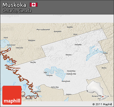 Classic Style 3D Map of Muskoka
