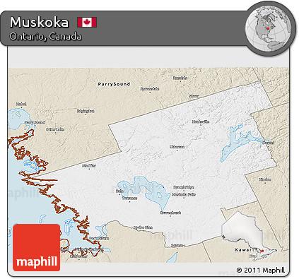 Classic Style 3D Map of Muskoka