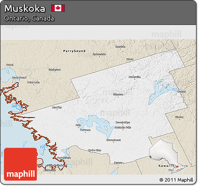 Classic Style 3D Map of Muskoka