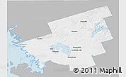 Gray 3D Map of Muskoka, single color outside