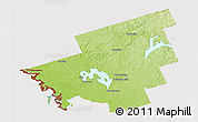 Physical 3D Map of Muskoka, cropped outside