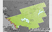 Physical 3D Map of Muskoka, darken, desaturated