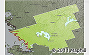 Physical 3D Map of Muskoka, darken, semi-desaturated