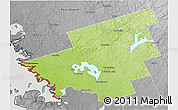 Physical 3D Map of Muskoka, desaturated