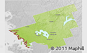 Physical 3D Map of Muskoka, lighten, desaturated