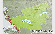 Physical 3D Map of Muskoka, semi-desaturated