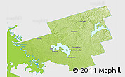 Physical 3D Map of Muskoka, single color outside