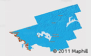 Political 3D Map of Muskoka, cropped outside