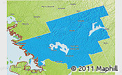 Political 3D Map of Muskoka, physical outside