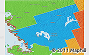 Political 3D Map of Muskoka