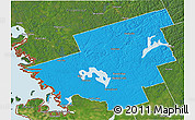 Political 3D Map of Muskoka, satellite outside