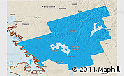 Political 3D Map of Muskoka, shaded relief outside