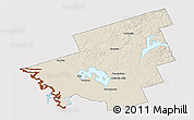 Shaded Relief 3D Map of Muskoka, cropped outside