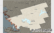 Shaded Relief 3D Map of Muskoka, darken