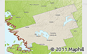Shaded Relief 3D Map of Muskoka, physical outside