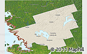 Shaded Relief 3D Map of Muskoka, satellite outside