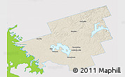 Shaded Relief 3D Map of Muskoka, single color outside