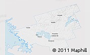 Silver Style 3D Map of Muskoka, single color outside