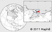 Blank Location Map of Muskoka, highlighted country
