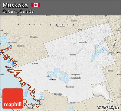 Classic Style Map of Muskoka