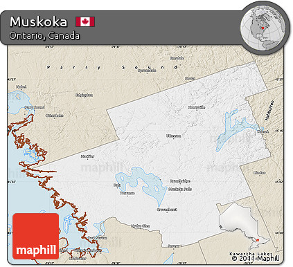 Classic Style Map of Muskoka